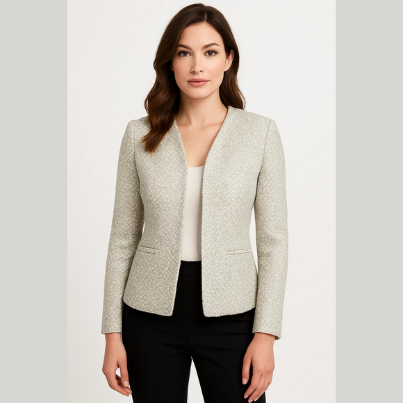 Anne Klein Jackets & Blazers - Ann Klein Pastel Green Blue Cream Tweed Jacket